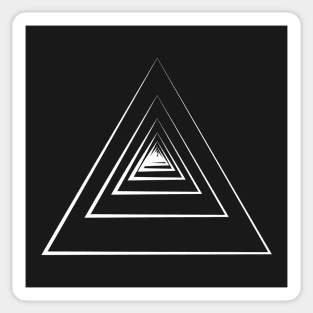 Minimalist Infinite Triangles Sticker